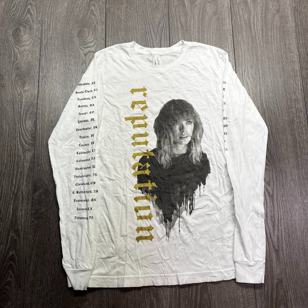 Taylor Swift Reputation White Long Sleeve Shirt Rare Small